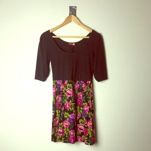 Black dress with flowers